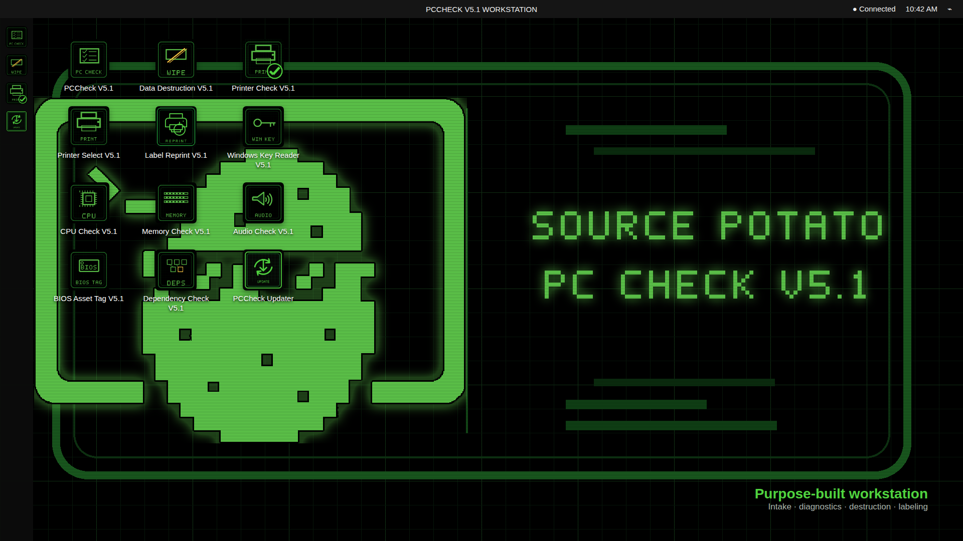 PCCheck branded workstation desktop